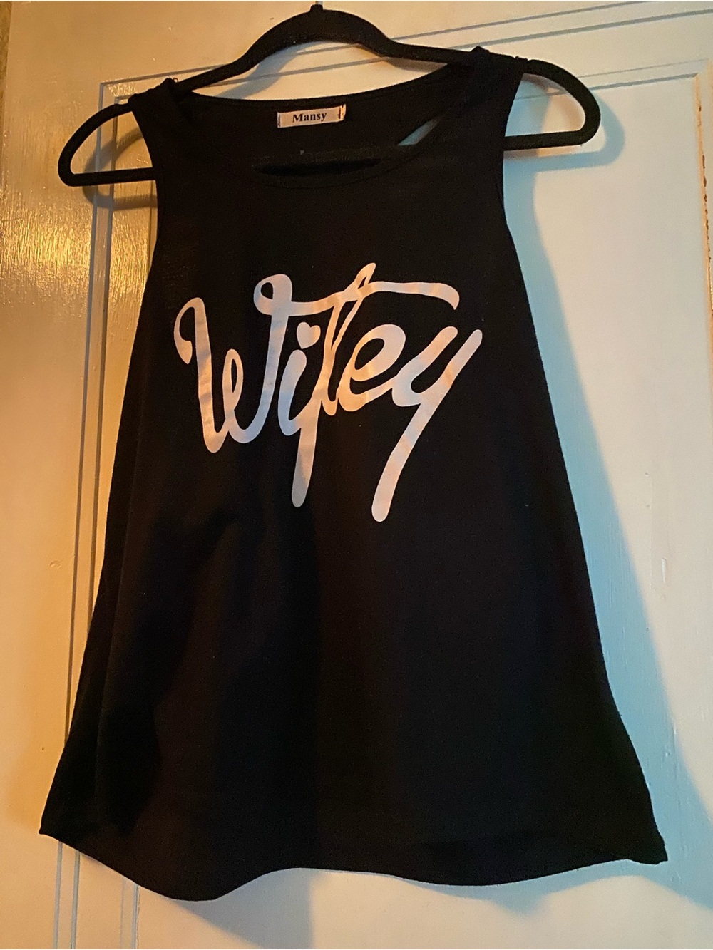 Black 'Wifey' Graphic Racer Back Tank